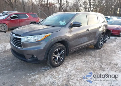 2016 Toyota Highlander Xle V6 from USA, damaged, VIN 5TDJKRFH6GS250530
